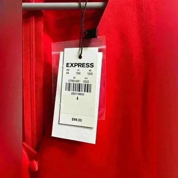 Express x Lady Gang Satin A-Line Midi Dress - NWT, Women’s Size 4 - Picture 9 of 13